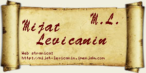 Mijat Levičanin vizit kartica
